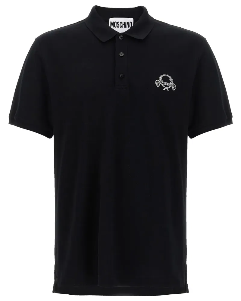 Moschino Poloshirt mit Logo-Stickerei - Schwarz Schwarz