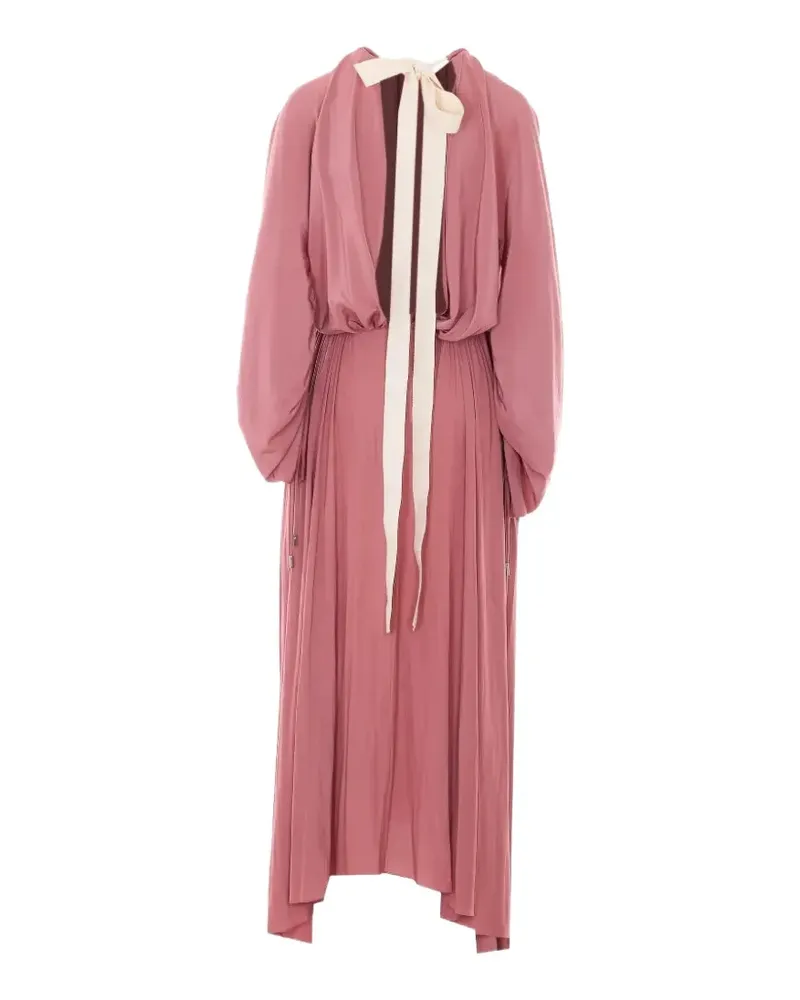 Lanvin gathered open-back asymmetric dress - Rosa Rosa