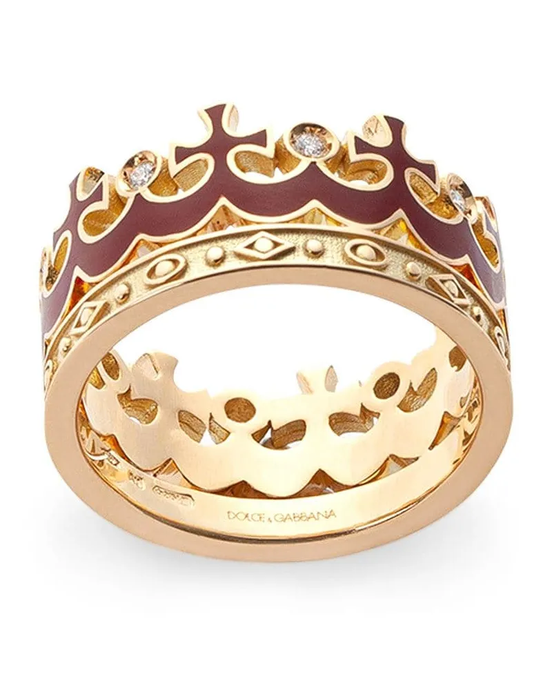 Dolce & Gabbana 18kt Royal Gelbgoldring mit Diamanten Gold