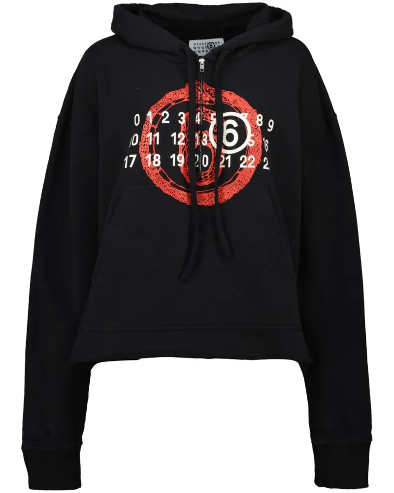 Maison Margiela Hoodie mit Nummern-Motiv - Schwarz Schwarz