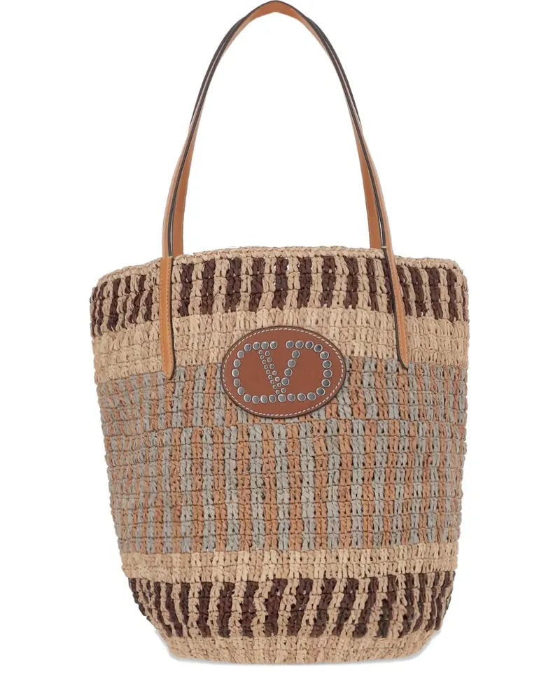 Valentino Garavani Mittelgroße VLogo Signature Schultertasche - Nude Nude