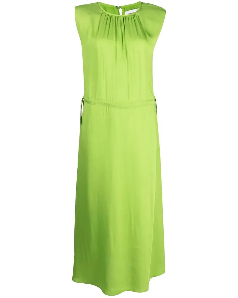 Yves Salomon Midikleid mit Falten - Grün Grün