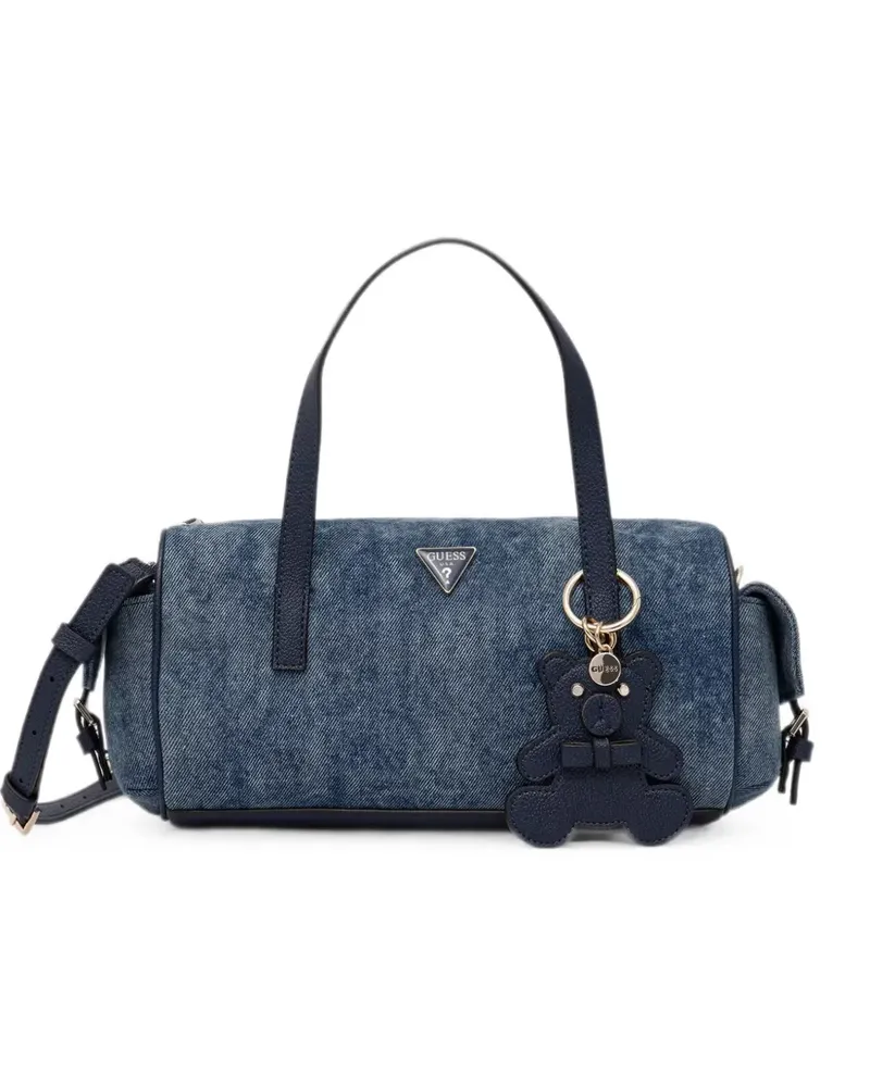 Guess Tote Bag mit Teddy-Anhänger - Blau Blau