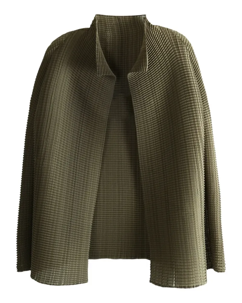 Issey Miyake Wooly Pleats 58 collared top - Grün Grün