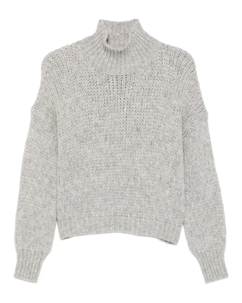 Roberto Collina Grob gestrickter Pullover mit Stehkragen - Grau Grau