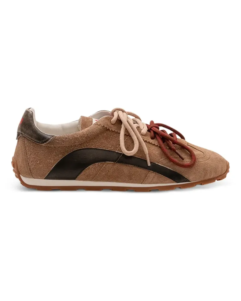 Dsquared2 double-lace suede sneakers - Braun Braun