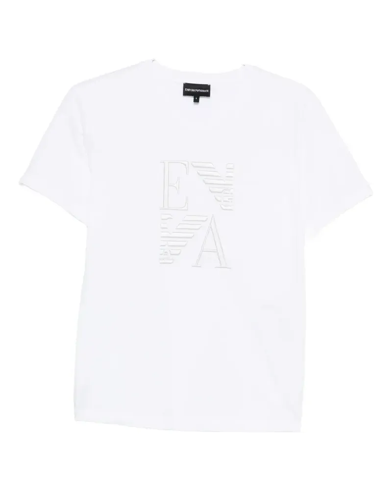 Emporio Armani logo-embroidered T-shirt - Weiß Weiß