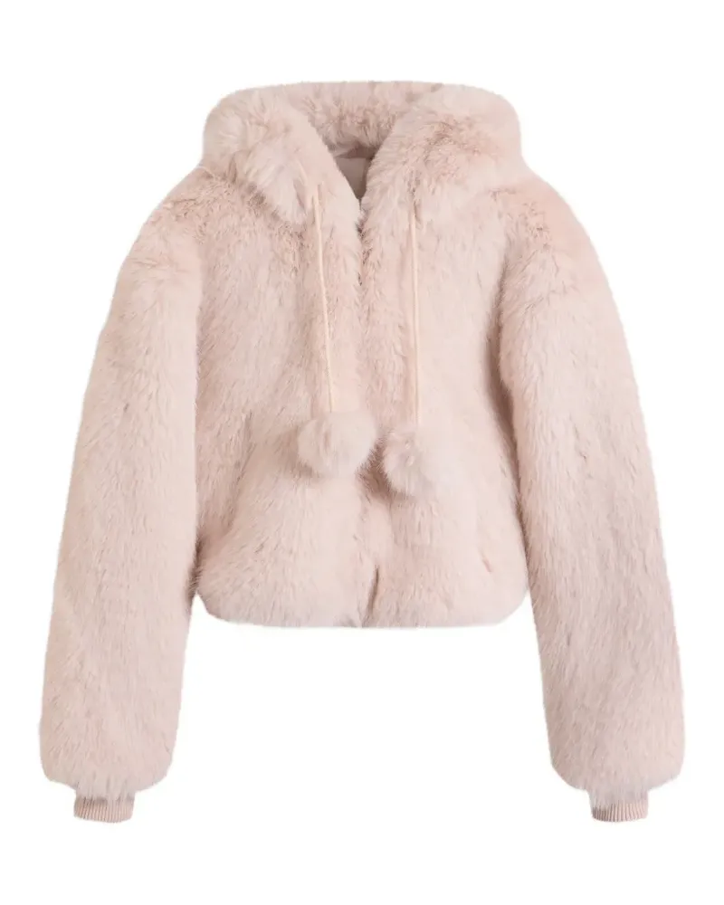 Juicy Couture Kapuzenjacke aus Faux Fur - Rosa Rosa
