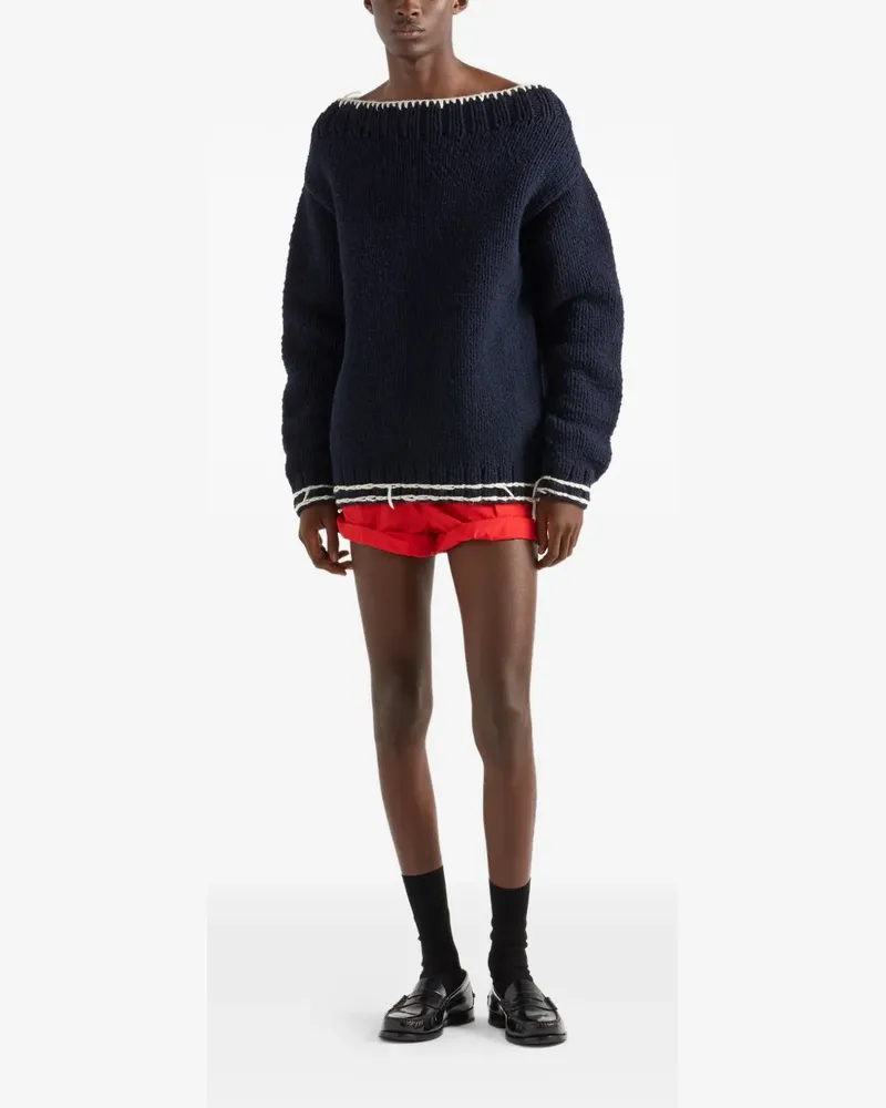 Prada elasticated-waist cargo shorts - Rot Rot