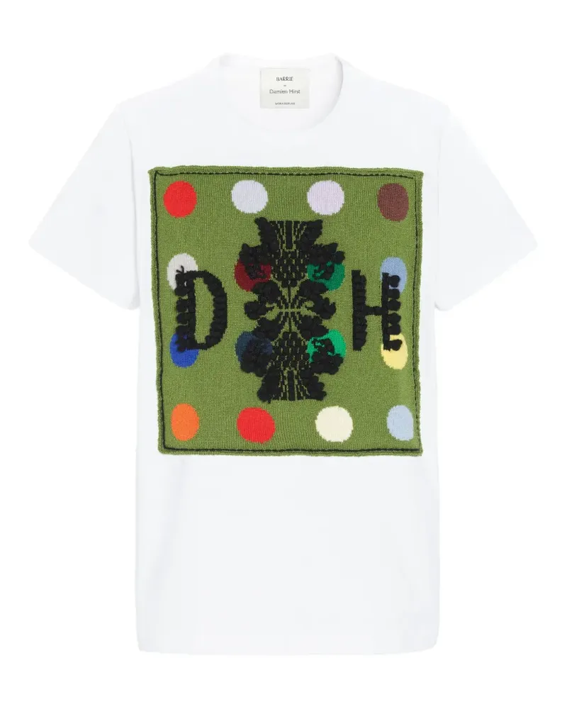 Barrie x Damien Hirst The Spots T-Shirt mit Logo-Patch - Weiß Weiß