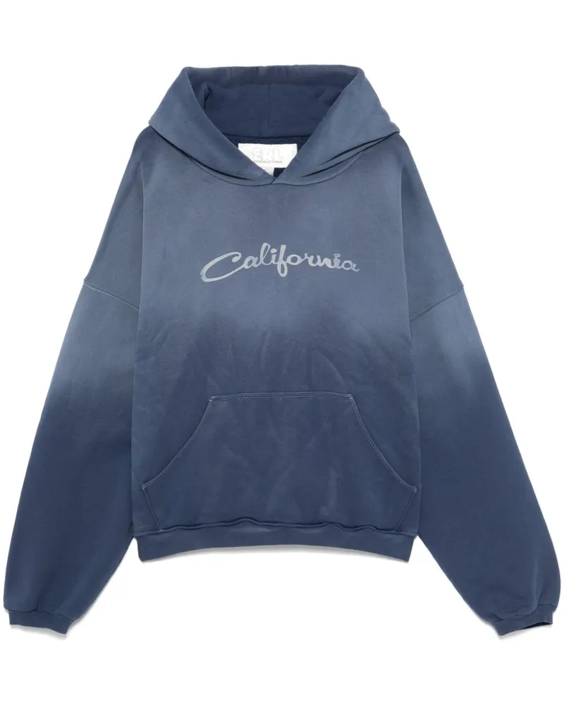 ERL Hoodie mit California-Print - Blau Blau