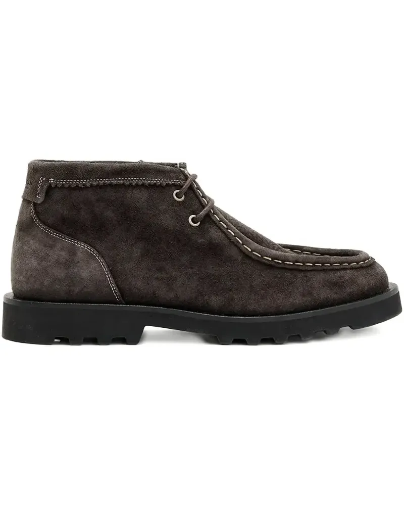 AllSaints Skiff Stiefel aus Wildleder - Grau Grau