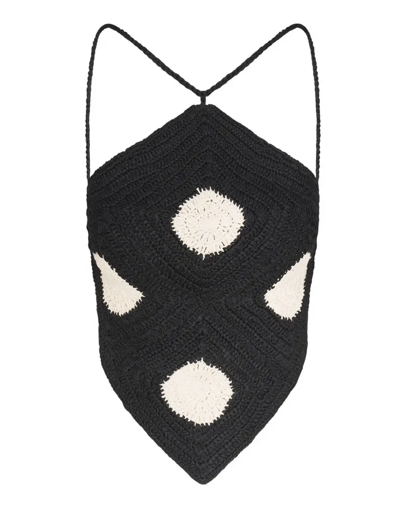 Simon Miller Kit polka-dot crochet top - Schwarz Schwarz
