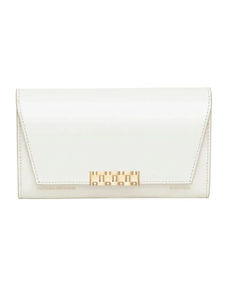 Victoria Beckham Clutch mit Kettenriemen - Weiß Weiß