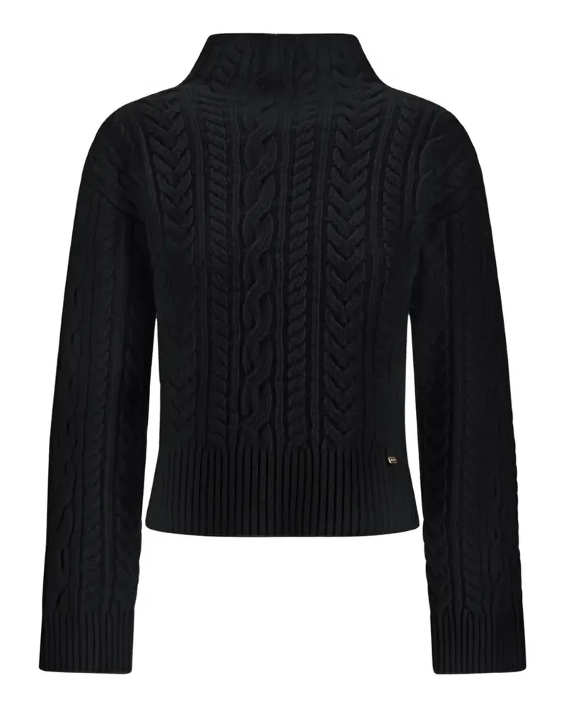 Herno Pullover mit Zopfmuster - Schwarz Schwarz