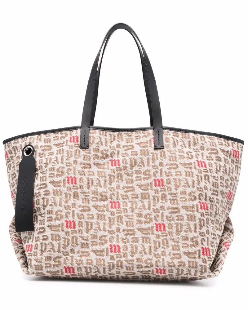Palm Angels x Moncler Shopper mit Monogramm - Nude Nude