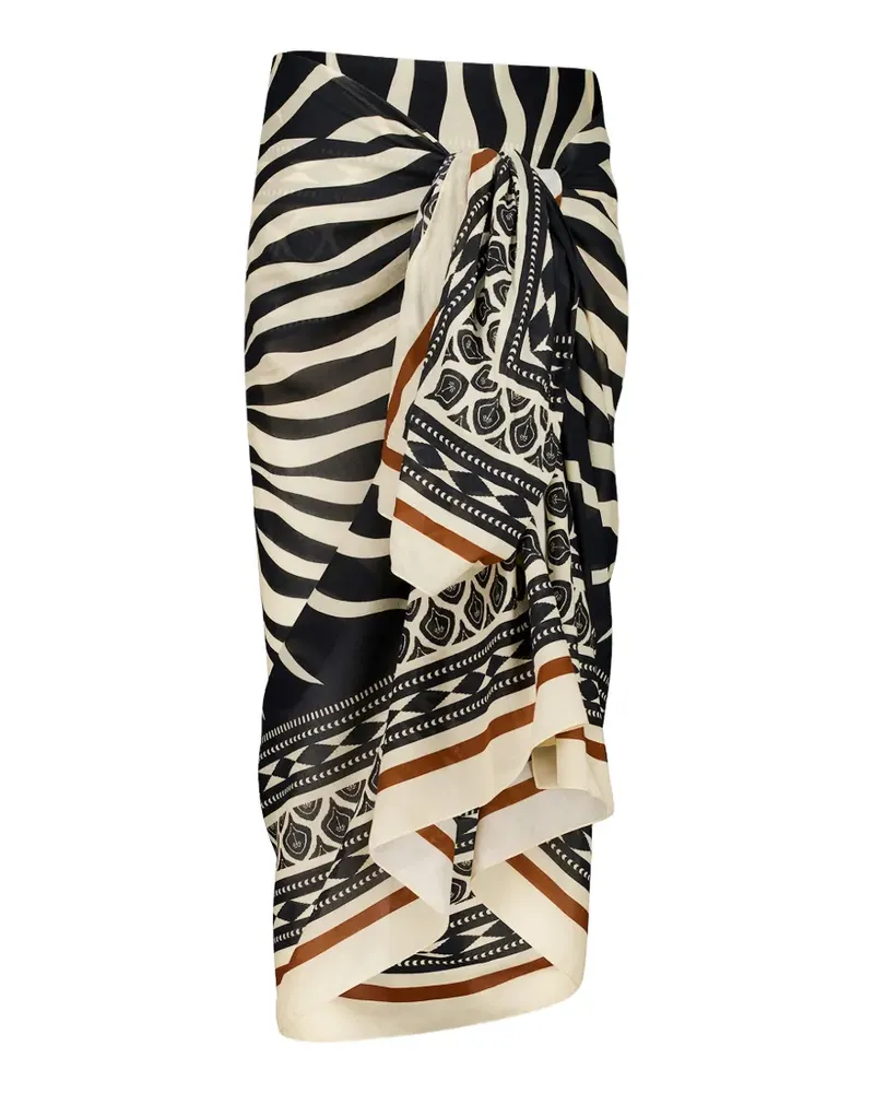 Johanna Ortiz Golden Horizon graphic-print pareo - Schwarz Schwarz