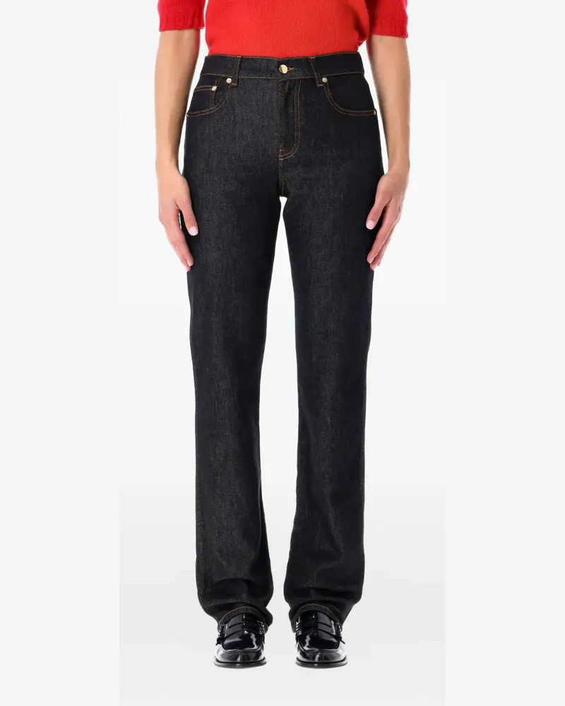 Fabiana Filippi five-pocket back-patch jeans - Schwarz Schwarz