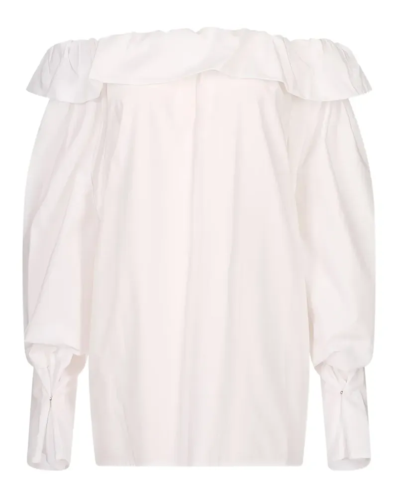 MSGM off-shoulder ruffled blouse - Weiß Weiß