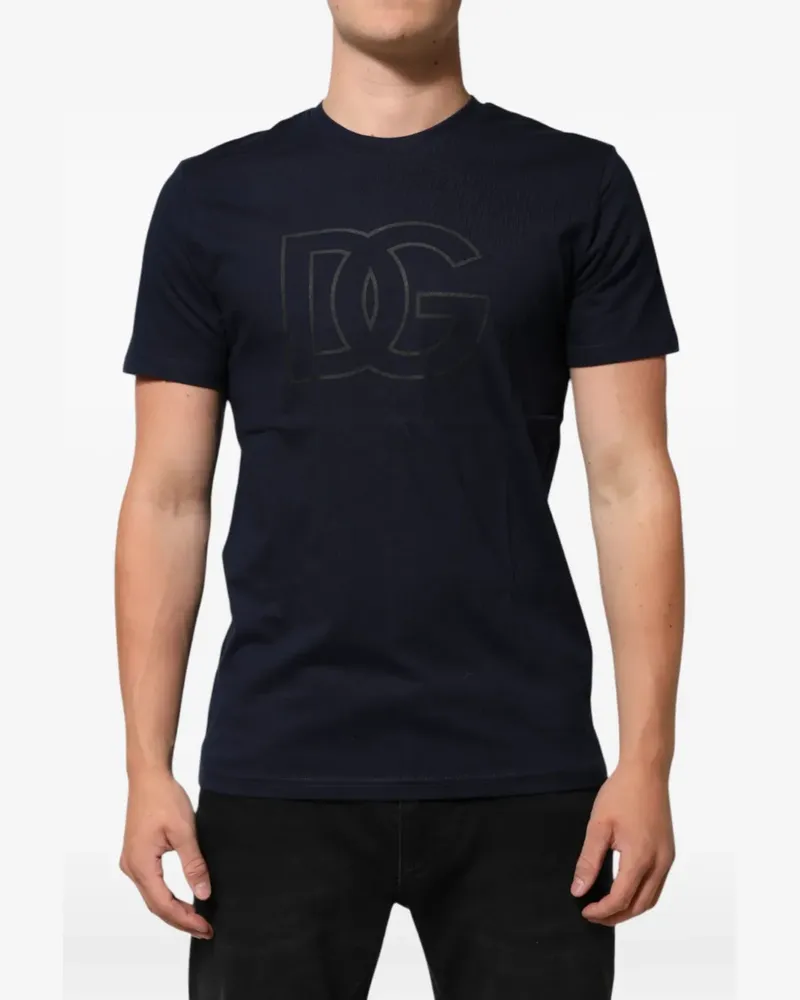 Dolce & Gabbana T-Shirt mit Logo-Print - Blau Blau