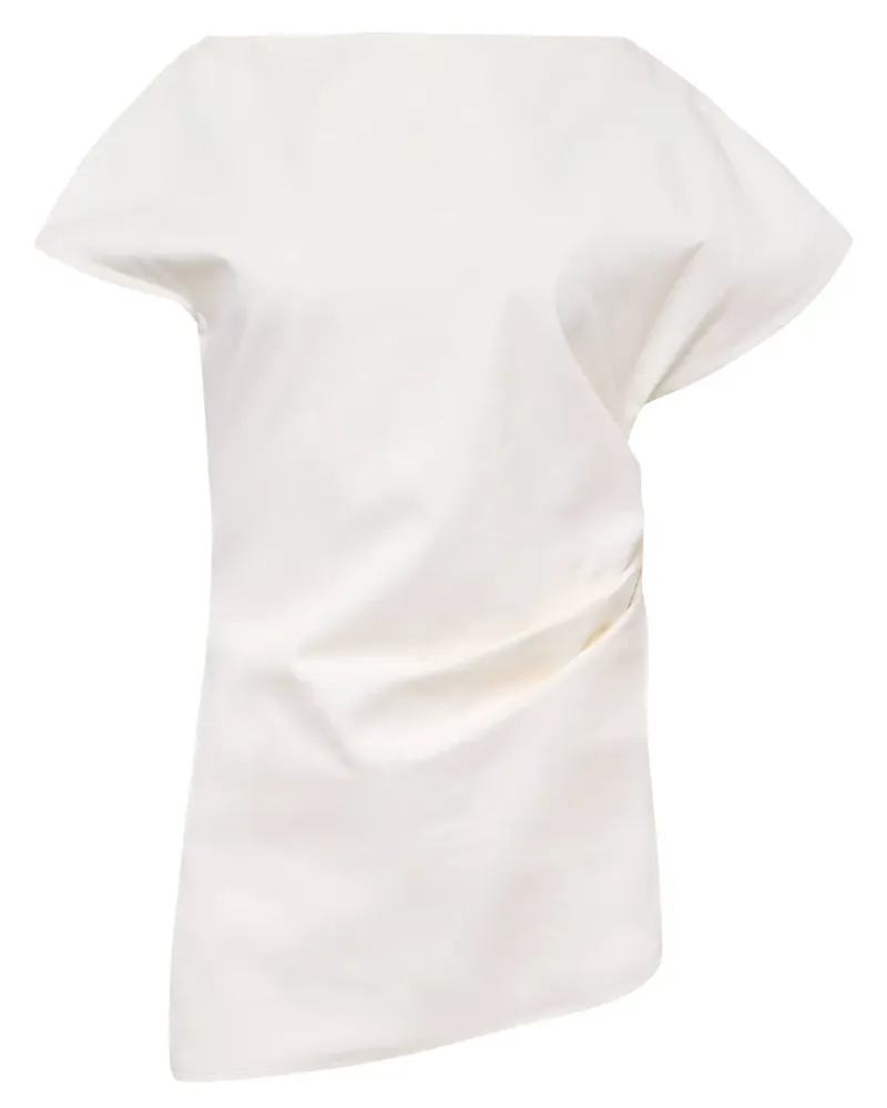 J.W.Anderson Asymmetrisches Top mit Drapierung - Weiß Weiß