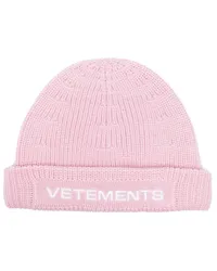 VETEMENTS Gestrickte Beanie Rosa