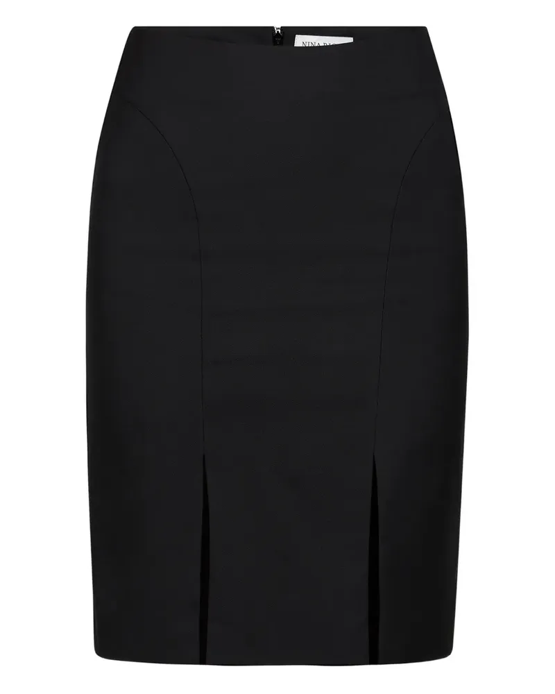 Nina Ricci Minirock mit Schlitz - Schwarz Schwarz