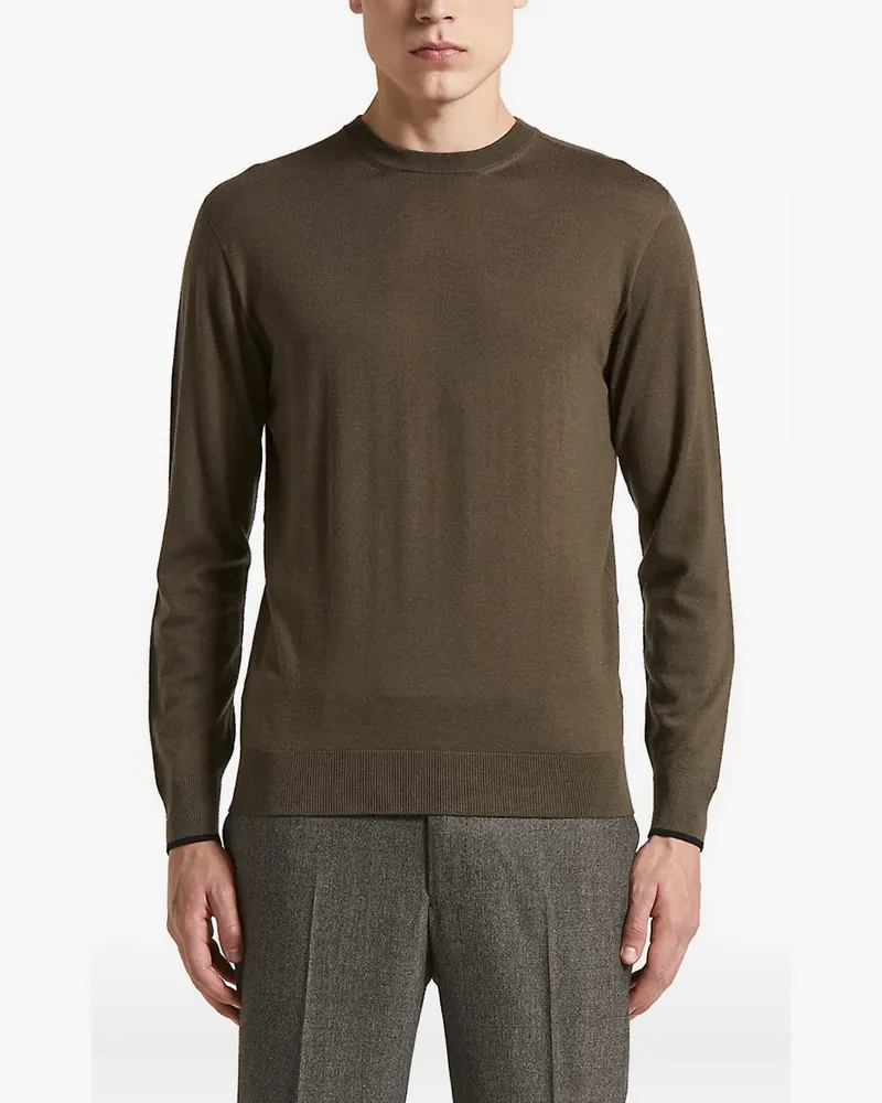 Peserico Langärmeliger Pullover mit rundem Ausschnitt - Braun Braun