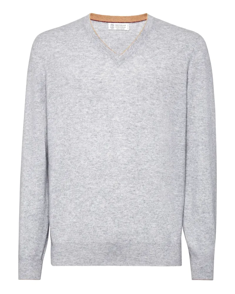Brunello Cucinelli Pullover mit V-Ausschnitt - Grau Grau