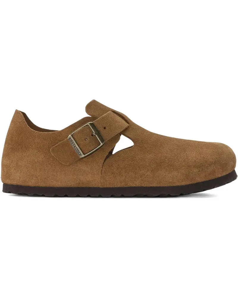 Birkenstock London "Mink" Mules aus Wildleder - Braun Braun