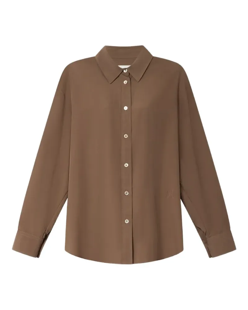 Isabel Marant Fabrizia Hemd mit Logo-Stickerei - Braun Braun