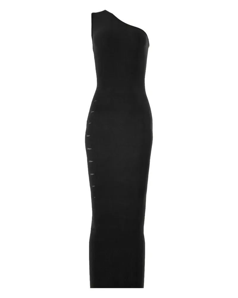 Wolford One-Shoulder-Kleid mit Schlitzen - Schwarz Schwarz