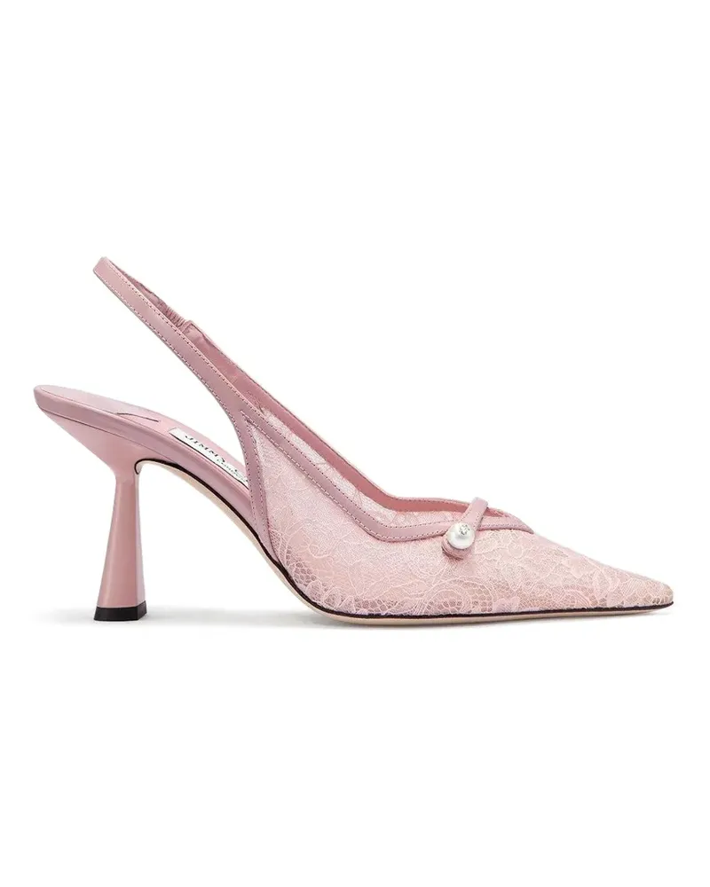 Jimmy Choo Amita lace slingback pumps - Rosa Rosa