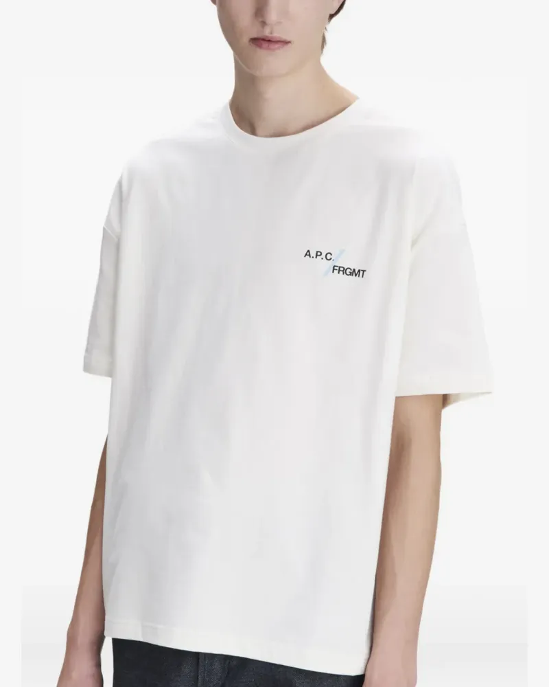 A.P.C. T-Shirt mit Rundhalsausschnitt - Nude Nude