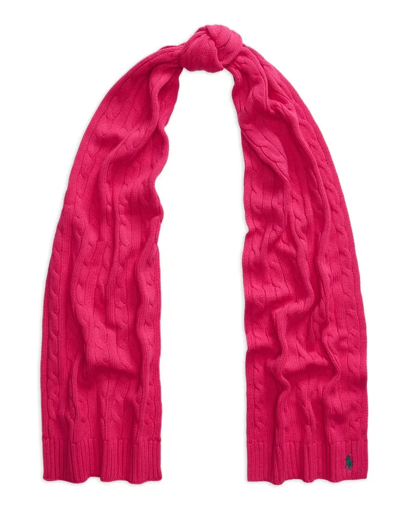 Ralph Lauren Schal mit Zopfmuster - Rosa Rosa