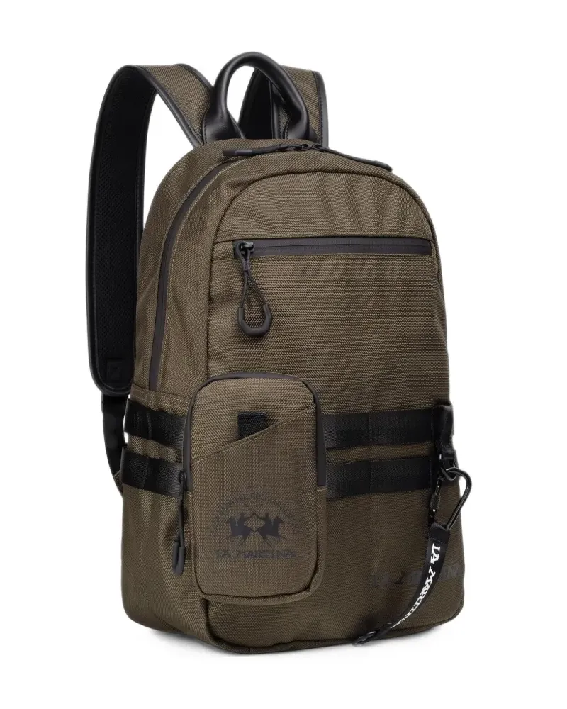 La Martina Rucksack mit Logo-Print - Grün Grün