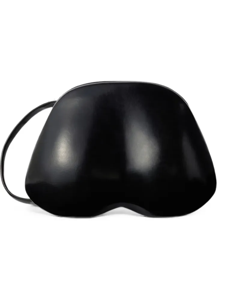 Christophe Lemaire x Carlos Peñafiel Fesses bag in patinated leather - Schwarz Schwarz