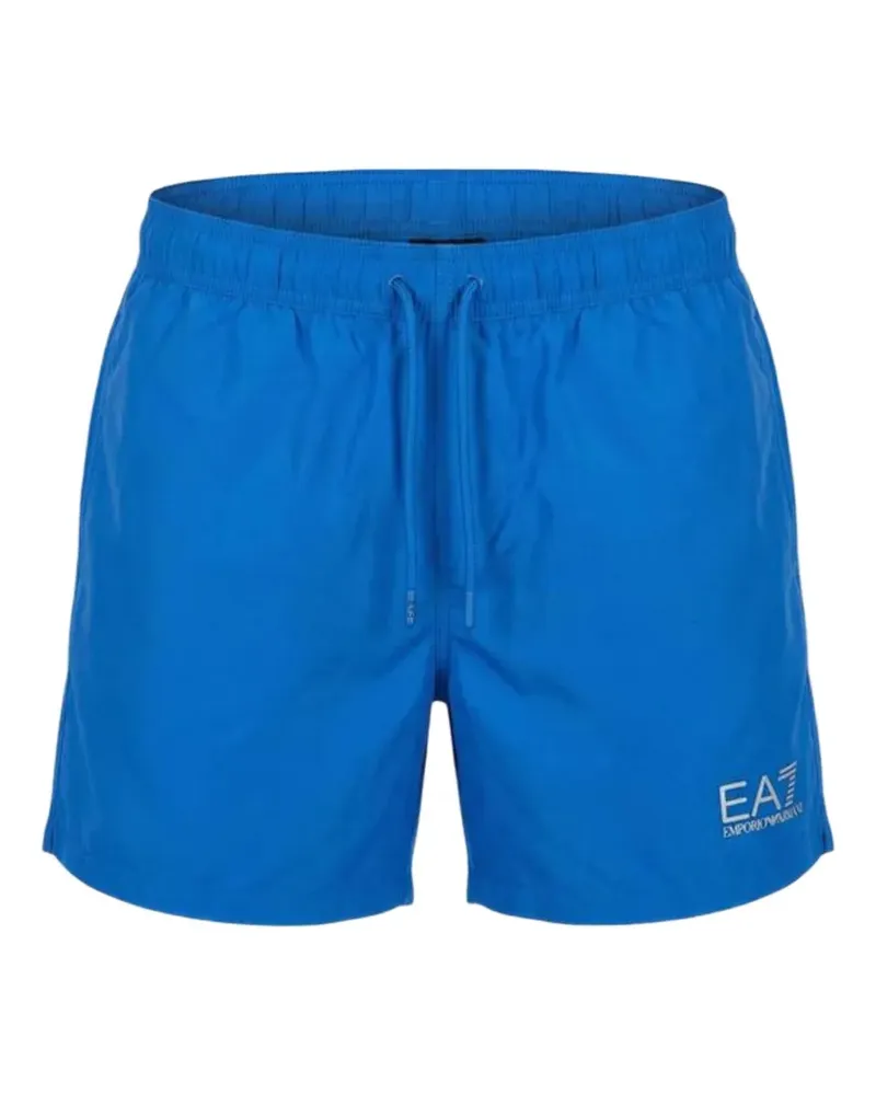 EA7 logo-print swim shorts - Blau Blau