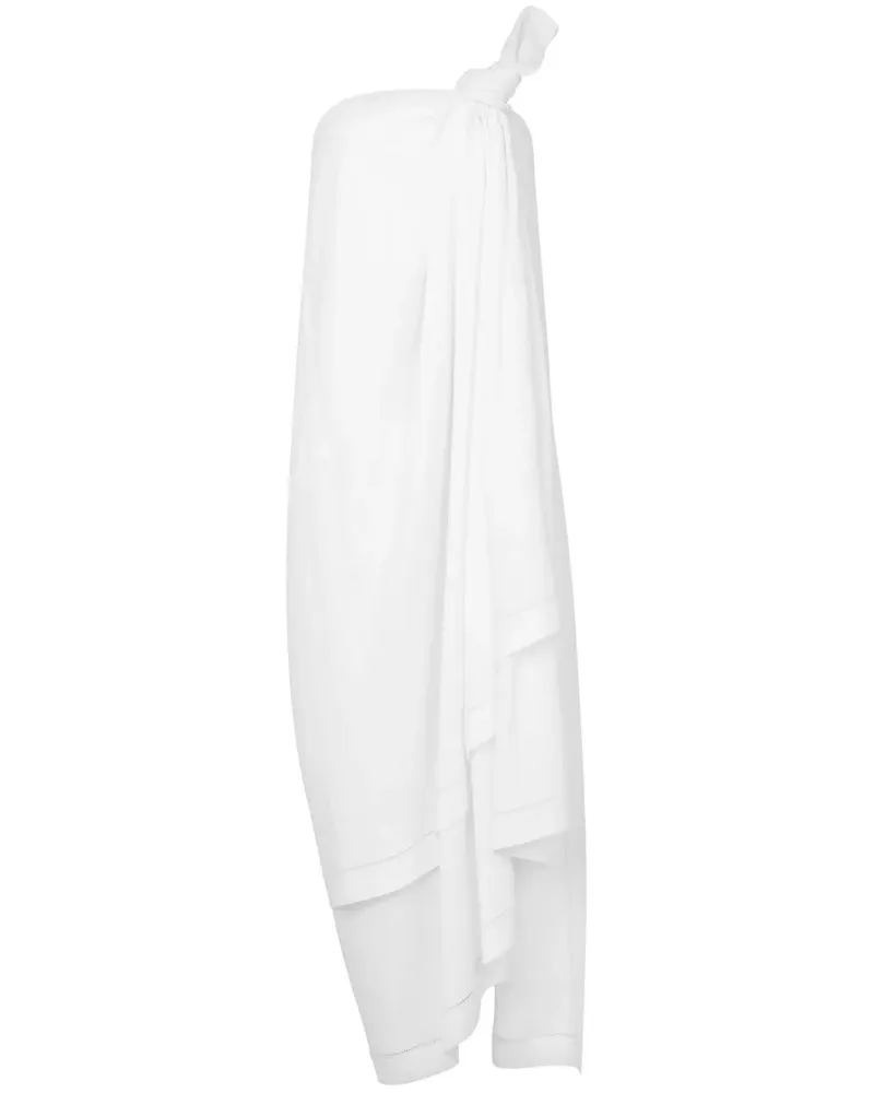 Moschino Drapiertes Maxikleid - Weiß Weiß