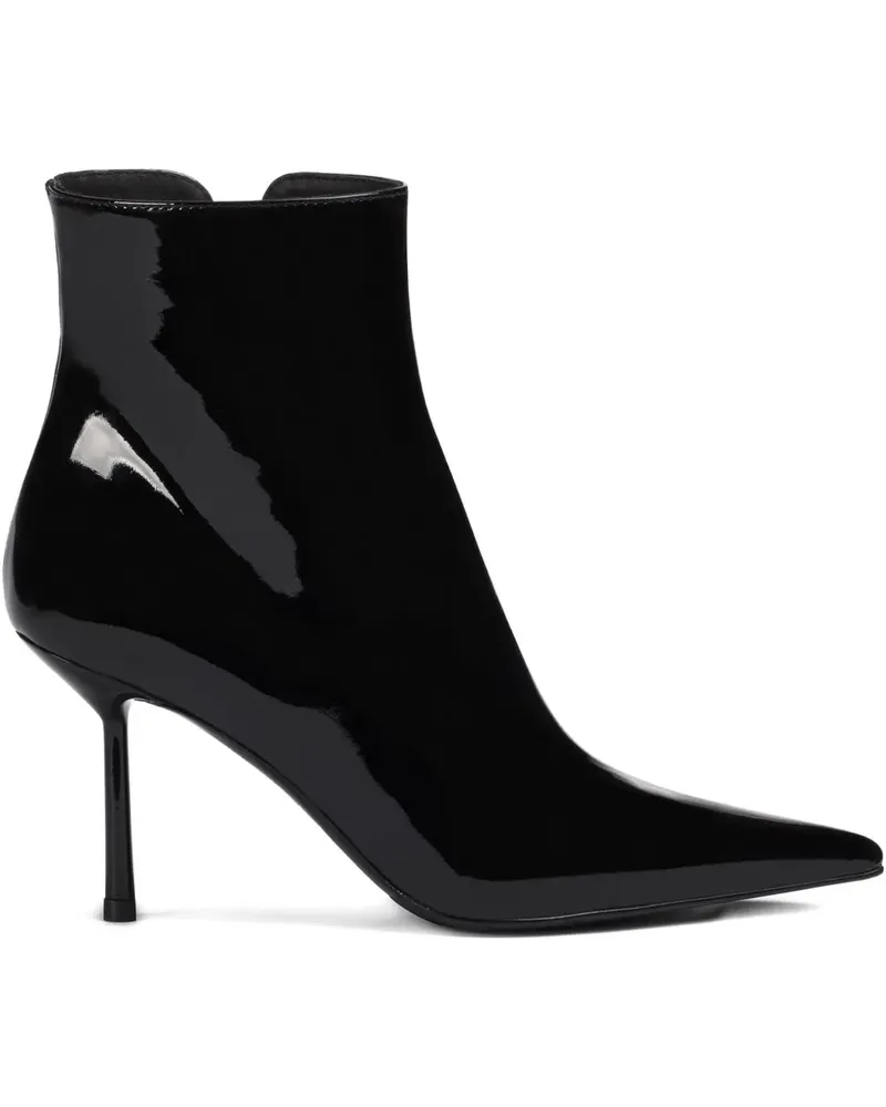 Le Silla Bella Stiefeletten aus Lackleder mit spitzer Kappe 80mm - Schwarz Schwarz