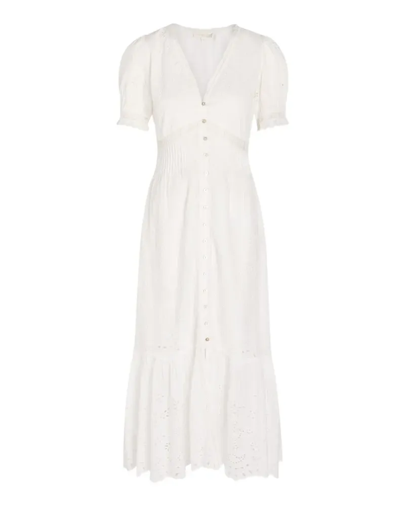 LoveShackFancy Tarragon midi dress - Weiß Weiß