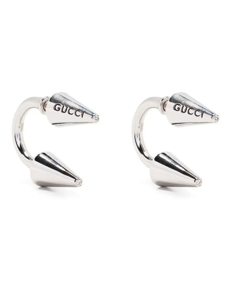 Gucci Ohrringe mit Logo Silber
