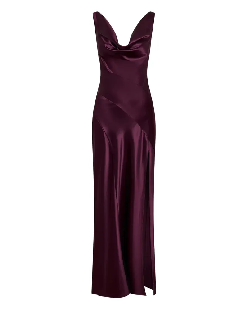 NICHOLAS Alfina cowl-neck slit maxi dress - Violett Violett