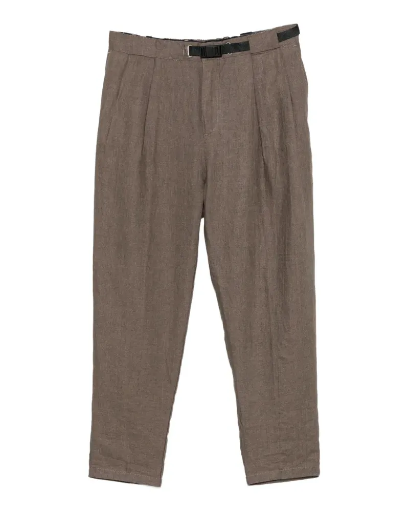 PLAN C belt-loops trousers - Braun Braun