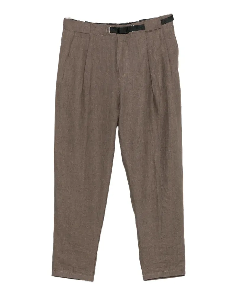 PLAN C belt-loops trousers - Braun Braun