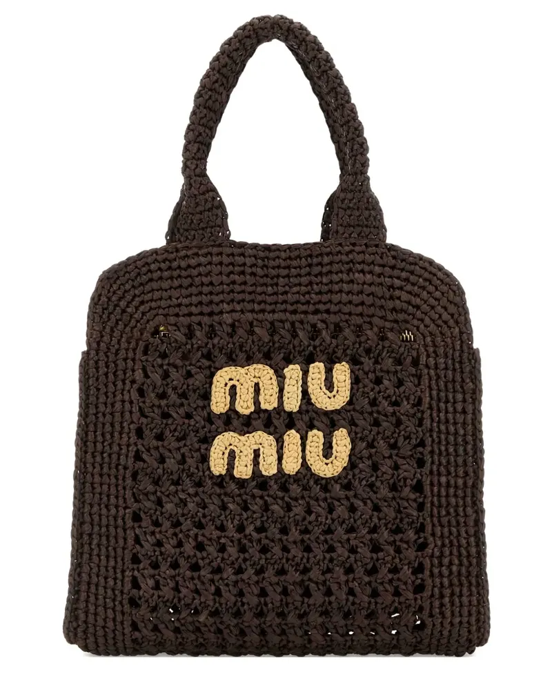 Miu Miu Handtasche aus Bast - Braun Braun