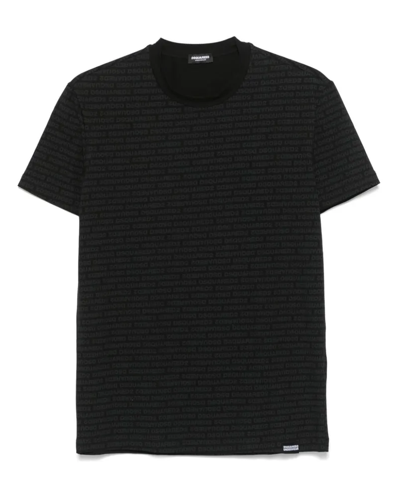 Dsquared2 T-Shirt mit Logo-Print - Schwarz Schwarz