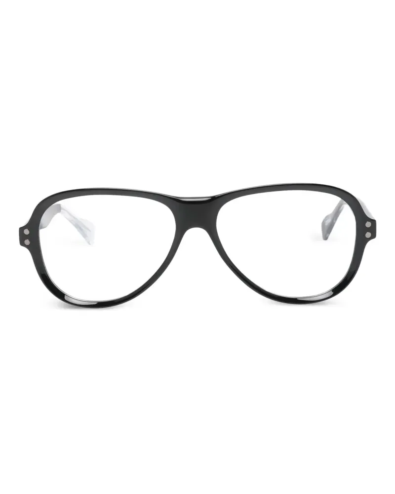 SNOB Milano Goccia Pilotenbrille - Schwarz Schwarz