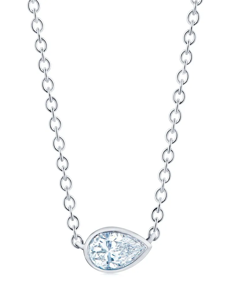 KWIAT 18kt Weißgoldanhänger mit Diamant in Tropfenform Weiß
