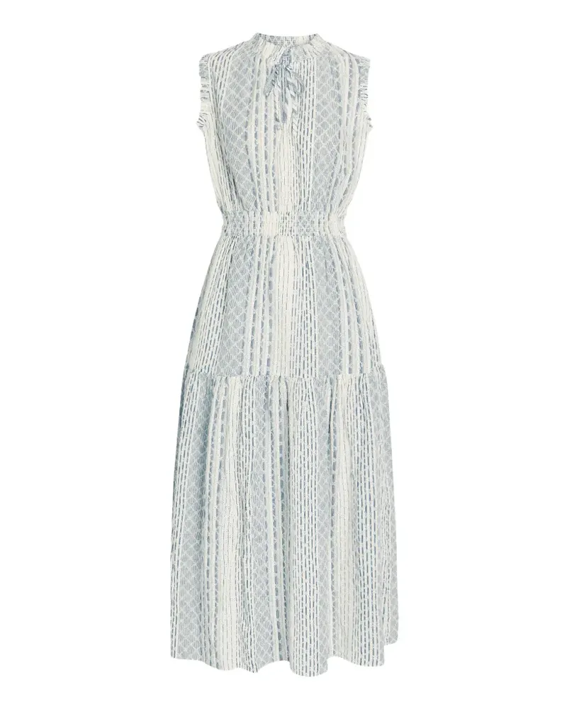 RAILS striped eyelet-embroidered dress - Weiß Weiß